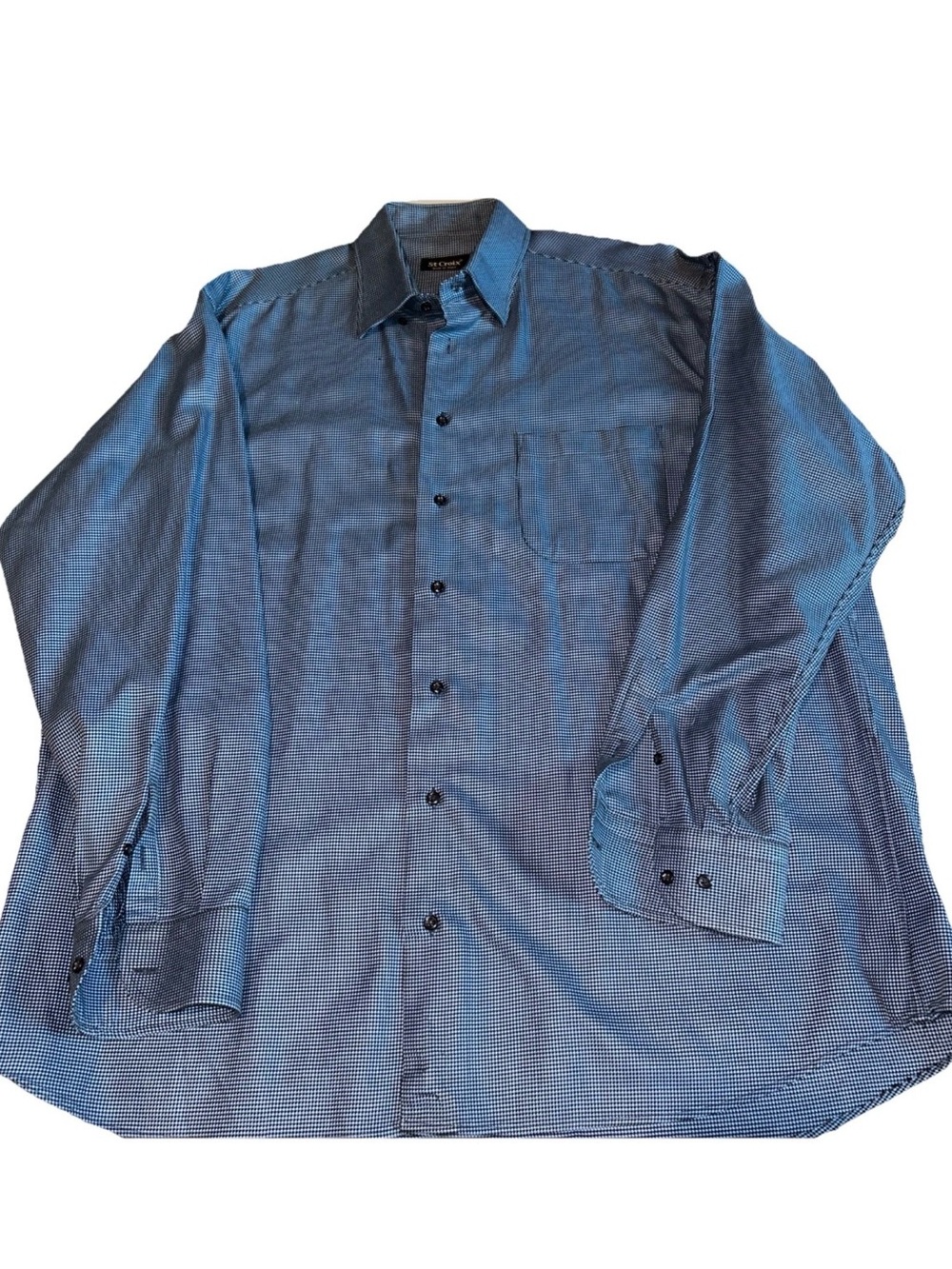 St. Croix 100% Cotton Button Up Shirt Mens Size XXL Made in Italy Luxury Slub